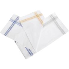 Universal Textiles Mens Cotton Rich Stripe Border Handkerchiefs Pack Of 10