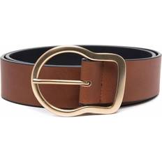 Dorothee Schumacher LEATHER BELT WITH SIGNATURE BUCKLE brown