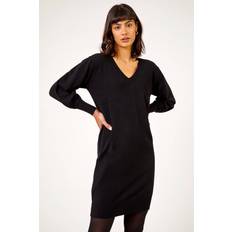 Roman Knitted Jumper Dress in Black