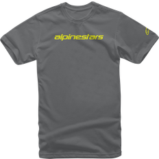 Yellow T-shirts Alpinestars T-Shirt Wordmark, Koksgrå/Neongul