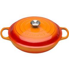 Plaque de cuisson en vitrocéramique Plats à gratin peu profonds Le Creuset Volcanic Signature Cast Iron Round 3.2 L 30 cm