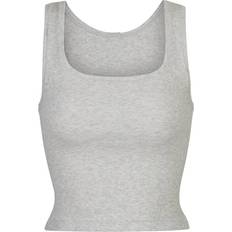 3XL - Women Tank Tops SKIMS Rib Tank - Light Heather Grey