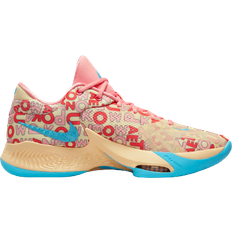 Multicolored - Unisex Basketball Shoes Nike Freak 4 - Pale Vanilla/Coral Chalk/Blue Lightning