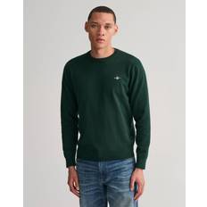 Gant Sweatshirts Jumpers Gant Classic Cotton Crew Neck Jumper - Green