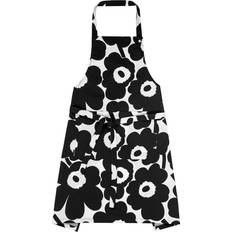 Marimekko Textiles Marimekko Pieni Unikko Blanc / Noir - Noir Tablier Noir