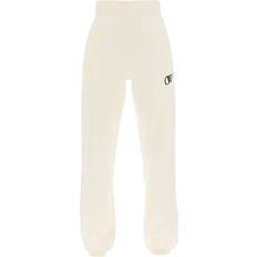 Off-White Bukser & Shorts Off-White Logo Cream Joggingbukser -