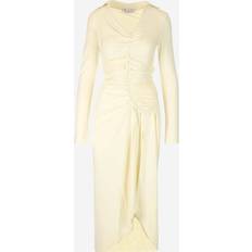 Off-White Tøj Off-White Vi-Crepe Draped Midi Dress - Hvid
