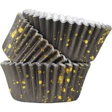 Muffin Cases PME Black & Gold Fleck Cupcake Cases x 30 Colour Muffin Case 5 cm
