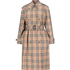 Burberry Women Clothing Burberry Classic Check Print Trench Coat - Beige