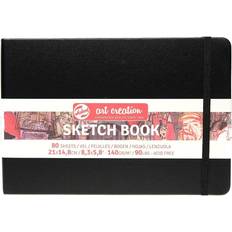 Schwarz Skizzen- & Zeichenblöcke Talens Art Creation Sketchbook Black 14.8x21cm 140g 80 sheets