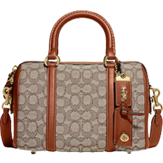 Coach Textile Crossbody Bags Coach Ruby Satchel 25 In Signature Textile Jacquard - Brown