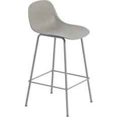 Muuto Fiber Tube Base with Backrest Bar Stool 65cm