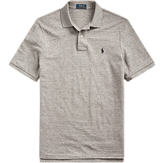 Gray - Men Polo Shirts Polo Ralph Lauren Slim Fit Mesh Polo Shirt - Canterbury Heather