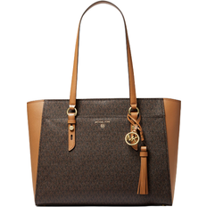 Michael Kors Sullivan Large Logo and Leather Tote Bag - Brn/Acorn