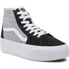 Black womens vans Vans Sk8 Hi Tapered Stackform Summer Picnic - Black/Whit