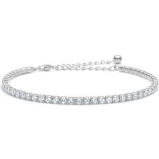 Tennis Bracelet - Silver/Transparent
