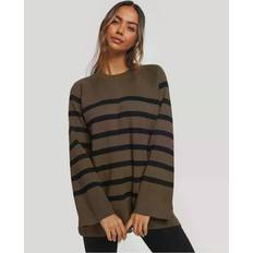 Dam - Knappar Tröjor Object LS Knit TOP Noos Dam Sweaters