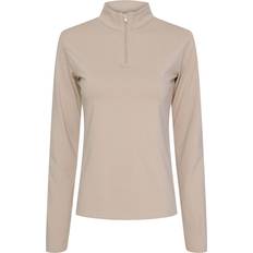 Natural - Sí Tops Equipage Camiseta de equitación de manga para mujer Kolyma - Beige