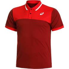 Asics Polo Shirts Asics Court Polo Men dark_red