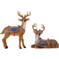 Bloomingville Pyntefigurer Bloomingville Set of 2 Glory Reindeer Pyntefigur