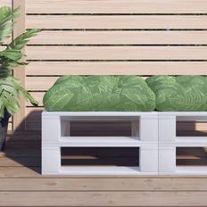 Textiel vidaXL Palletkussen Bladpatroon 60x60x12 cm Stof