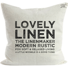 Lovely Linen Kuddöverdrag Lovely Linen Deco Kuddöverdrag Vit (50x50cm)