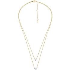 Fossil Necklaces Fossil Sadie Tokens Of Affection Two-Tone Stainless Steel Chain Necklace JF04357998 JF04357998