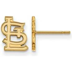 LogoArt Women's St. Louis Cardinals 10k Yellow Gold Post Earrings