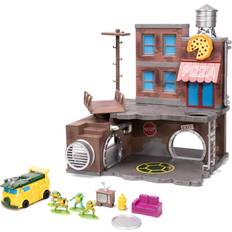 Ensembles de jeu Jada "Teenage Mutant Ninja Turtles" Turtle Lair Diorama Set with Figures and Party Wagon "Nano Scene" Series Model