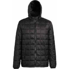 Box Quilt Hooded Zip Up Jacket