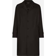 Dolce & Gabbana Takit Dolce & Gabbana Nylon Trench Coat With Logo Tag Black