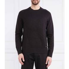 Calvin Klein Tröjor Calvin Klein Tröja Slub Texture Sweater - Svart
