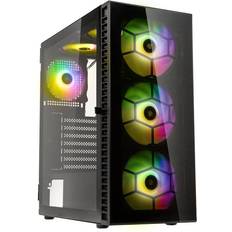 Case per Computer Kolink Observatory HF Glass ARGB Case Nero 2 Ventole LED Pre-montate