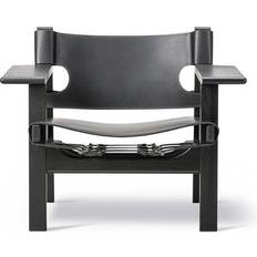 Fredericia Furniture Den Spanske Stol 2226 Leather Black Lacquered Oak Lænestol