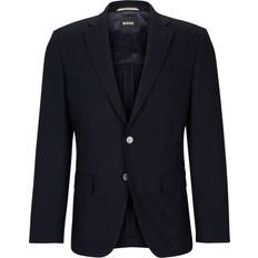 HUGO BOSS Men Blazers HUGO BOSS H-Hutson Slim Fit Herringbone Blazer - Dark Blue
