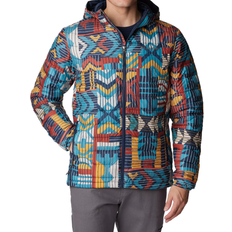 Hiking - Multicolored Jackets Columbia Men’s Powder Lite Hooded Insulated Jacket - Warp Red Pathways Print