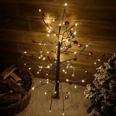 Brown Christmas Trees SnowTime 4ft Brown Twig Pine Cones Christmas Tree