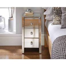 Furniturebox Mirrored Bedside Table 30x30cm