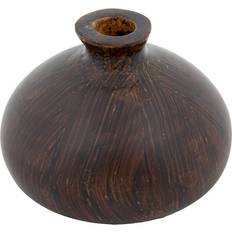 Wood Vases Storied Home Hello Dark Espresso Paulownia Wood Vase