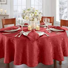 Villeroy & Boch Caiden Elegance Damask Round Tablecloth 90 x 90 Mantel Rojo