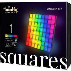 Twinkly Negro Apliques de pared Twinkly RGB-Squares Negro IP20 1 Ud Ampliación Aplique de Pared