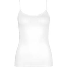 Elastane/Lycra/Spandex - Women Under Dresses Hanro Women's Spaghetti Top White