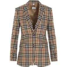 Burberry Kavajer Burberry Vintage Check Wool Blazer - Beige