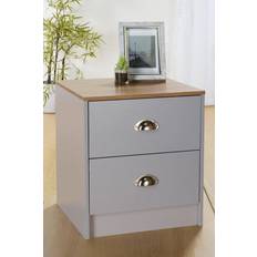 Lloyd Pascal Oak Effect 2 Bedside Table