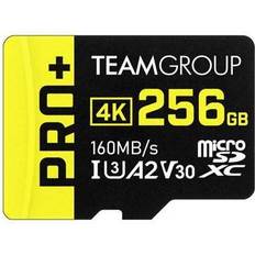 Team 256GB PRO microSDXC UHS-I/U3 Class 10 Memory Card with Adapter, compatible with Nintendo-Switch, Steam Deck, and ROG Ally, Speed Up to