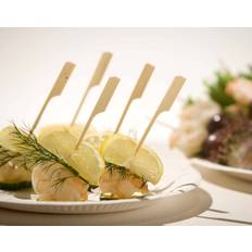 Bambou Couverts Jetables Papstar Piques à brochettes "Fingerfood" "pure" 18 cm "Golf"