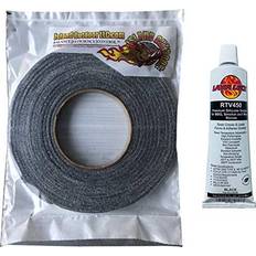 BBQ Lids LavaLock LavaLock Self Stick Kit 1/2 x 1/8 in Grey BBQ Smoker Gasket Black RTV Grill Sealer Hi-Temp