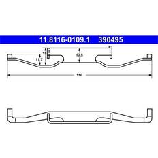 ATE Fjeder Bremsekaliber 11.8116-0109.1 Hydraulikolie