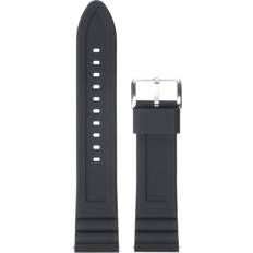 Fossil Men 22mm Black Silicone Watch Strap