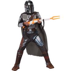 Kostume til børn The Mandalorian Silver Premium Sort